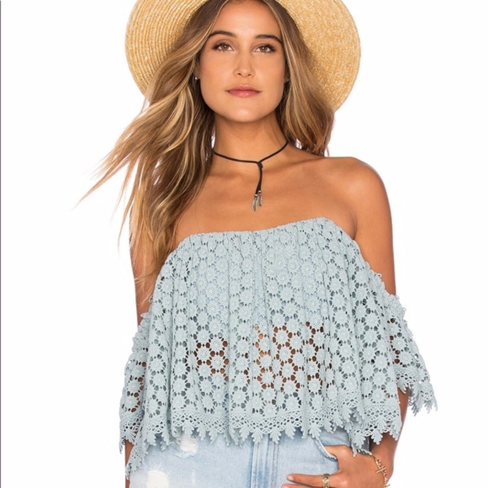 Tularosa Amelia Lace Off the Shoulder Top